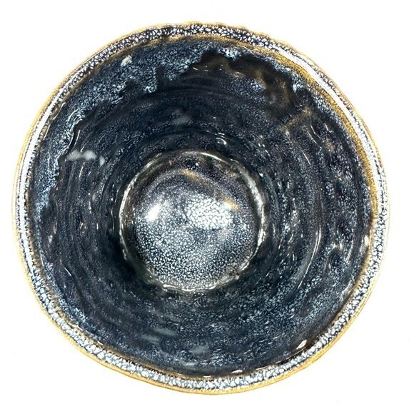 Glazed Batik Style Vessel Blue - Picture 4 of 7